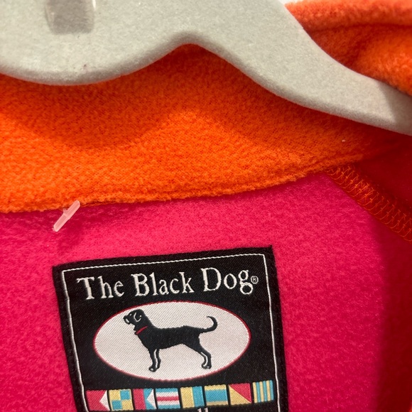 The Black Dog Women's Fleece Quarter Zip Pullover- Small/Pink and Orange - Picture 3 of 4